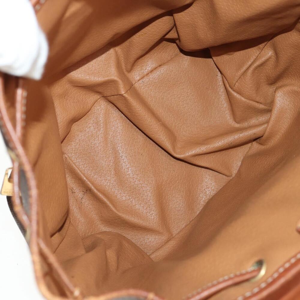 CELINE Macadam Canvas Backpack PVC Leather Brown Gold Auth 156449 - Picture 11 of 16